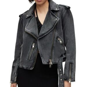 All Saints Gray Denim Jacket